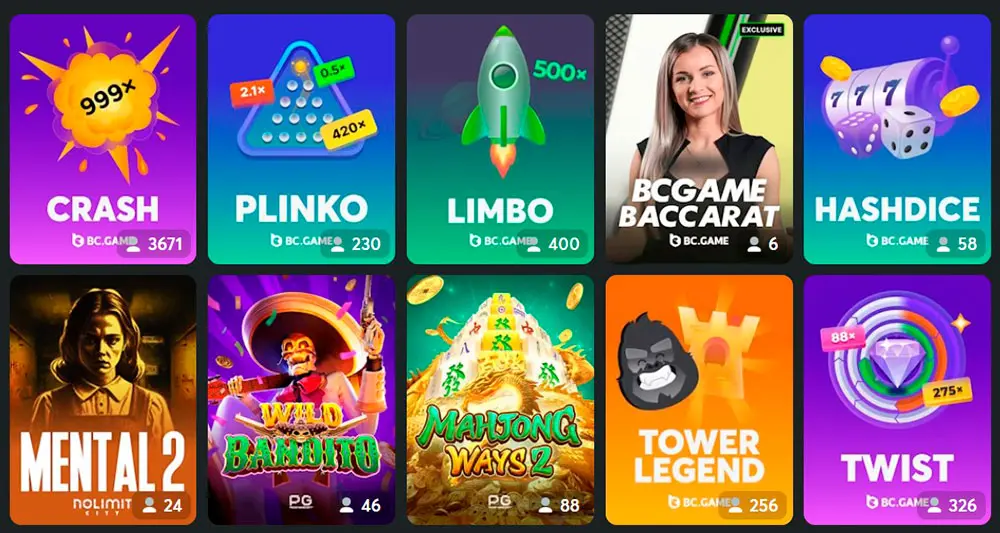 استمتع بأفضل ألعاب الروليت والبوكر في كازينو BC Game